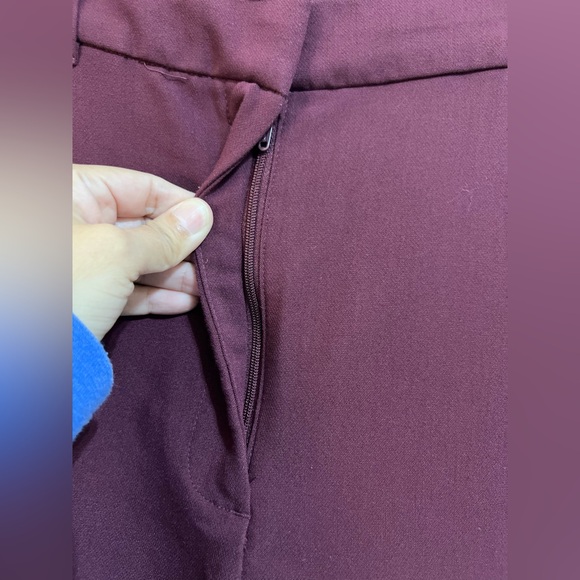 Old navy burgundy Extra High-Rise Taylor Wide Leg Trouser size XL tall - Picture 11 of 12